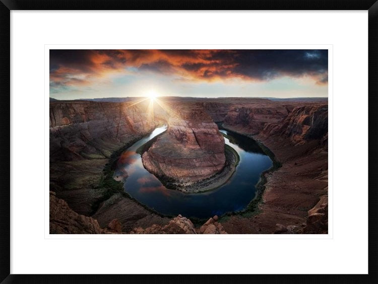 "Horseshoe Bend" Framed Digital Print by Juan Pablo De, 30x22"