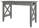Classic Desk, Hardwood Frame With Rectangular Top & Storage Drawer, Gray