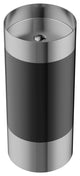 Karran Cinox Stainless Steel Round Pedestal Sink, Stainless Steel and Gunmetal Grey