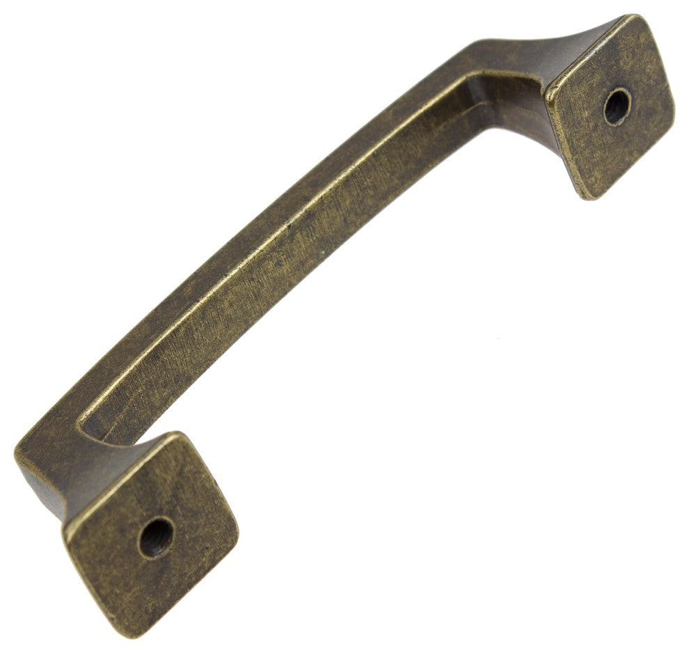 3" Center Deco Base Pull, Set of 20, Antique Brass