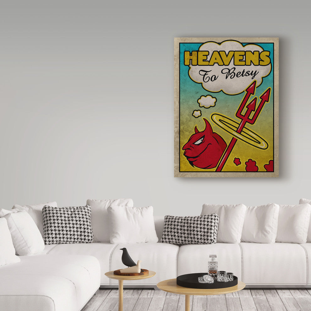 Old Red Truck 'Heavens To Betsy' Canvas Art, 47"x35"