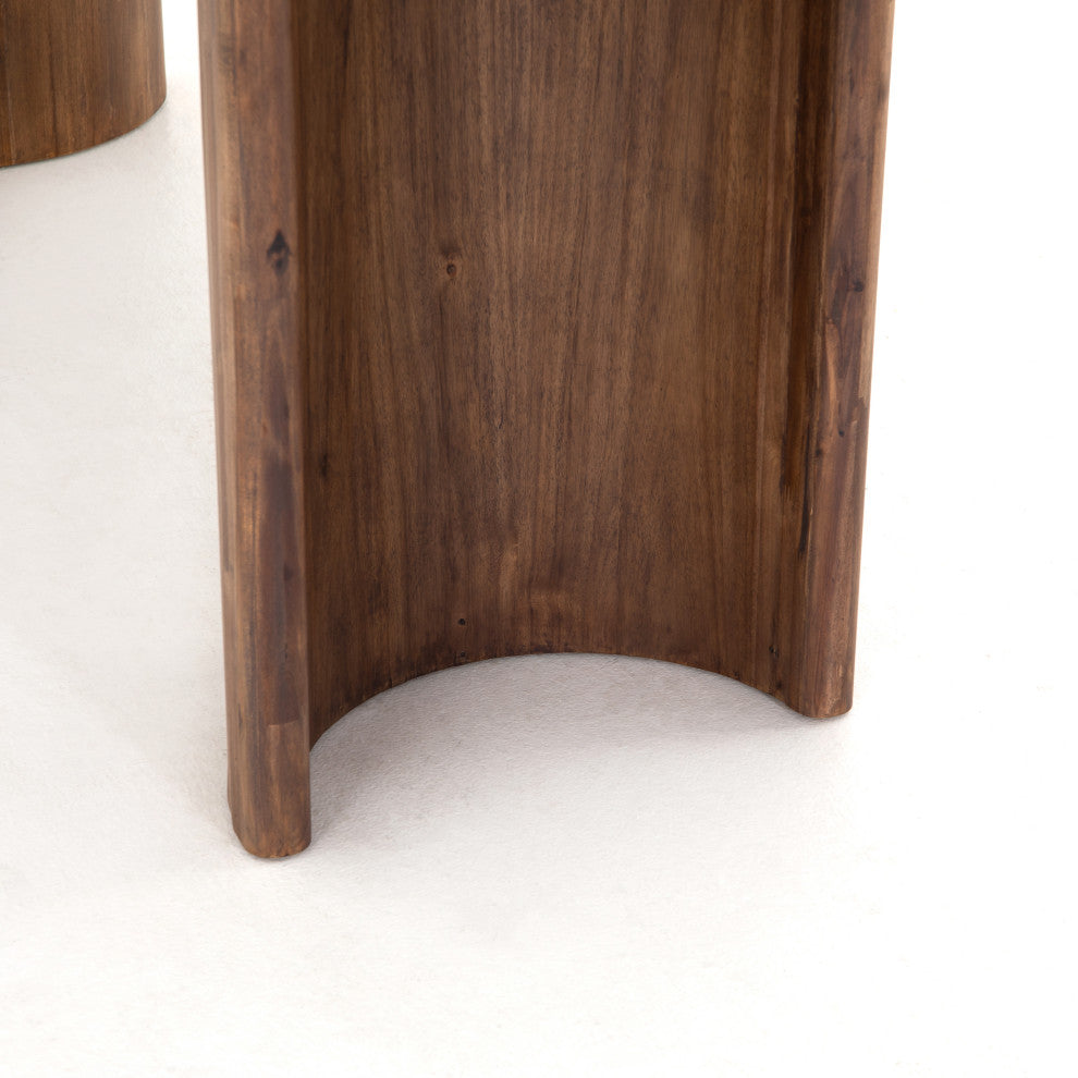 Paden Dining Table, Seasoned Brown Acacia Solid