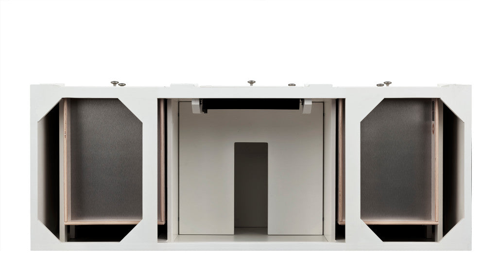 Bristol 60" Single Vanity Bright White, Charcoal Soapstone Quartz