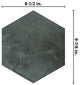 Industrial Hex Porcelain Floor and Wall Tile Sample