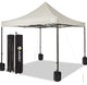 JEAREY Pop Up Canopy Tent, Outdoor Canopy, 4 Sand Bags, Beige, 12x12ft