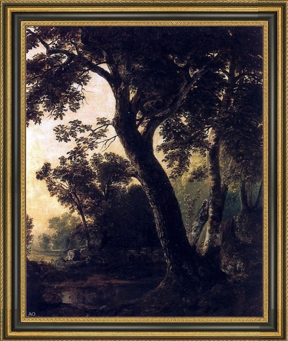 Asher Brown Durand Study of Trees, Marbletown N.Y. Framed Canvas Print, 20"x25"