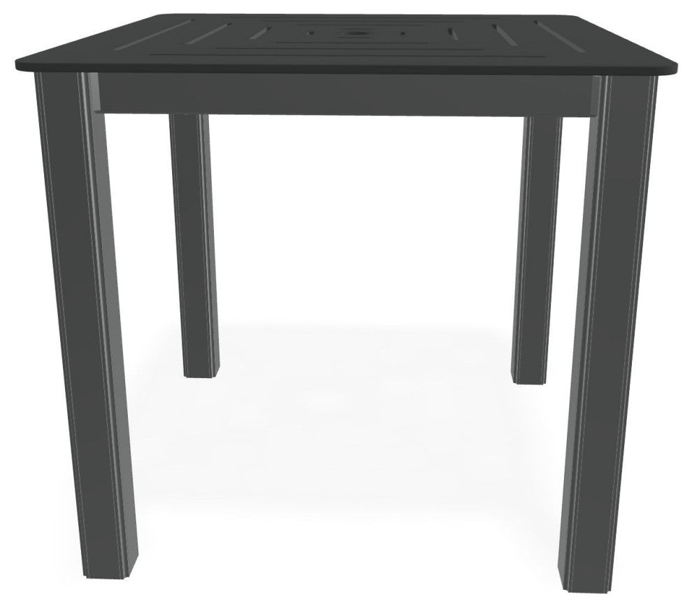 21" Square Marine Grade Outdoor End Table, Graphite