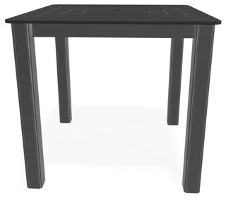 21" Square Marine Grade Outdoor End Table, Graphite