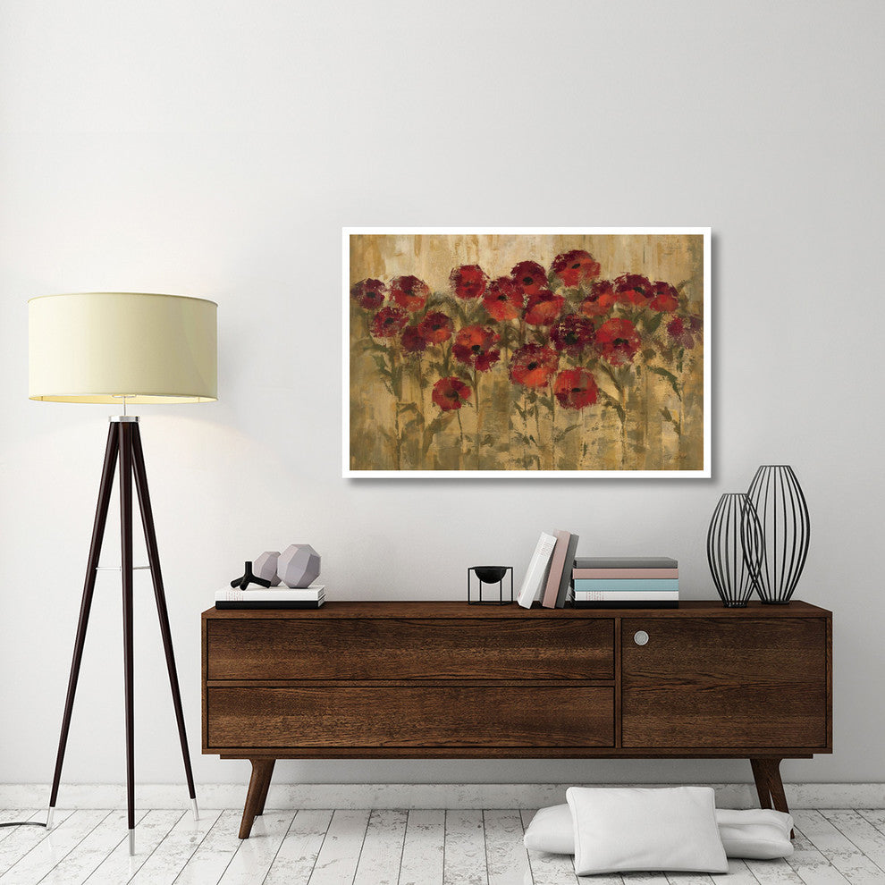 "Sunshine Florals" Digital Paper Print by Silvia Vassileva, 50"x34"