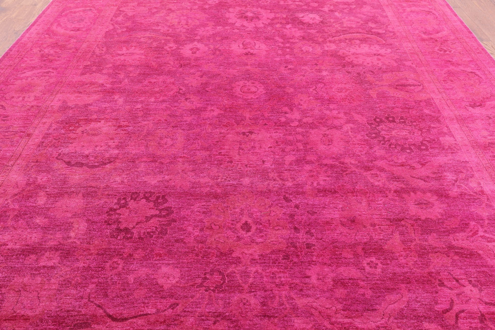 10' 0" X 13' 9" Full Pile Overdyed Hand Knotted Rug - Q12855