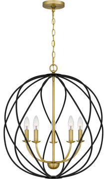 Quoizel BYN2824AB 5-Light Pendant, Bryn