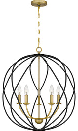 Quoizel BYN2824AB 5-Light Pendant, Bryn