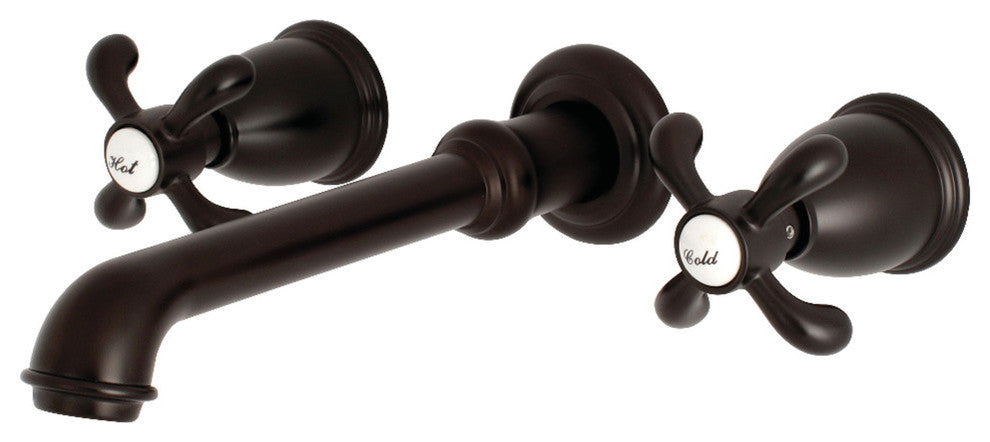 Kingston Brass Two-Handle Wall Mount Tub Faucet, Oil Rubbed Bronze