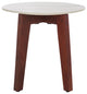 Safavieh Helley Ceramic Accent Table, White/Walnut