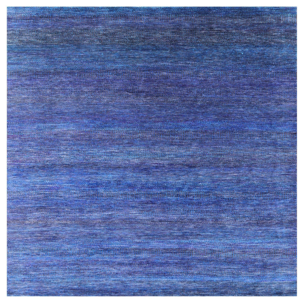 9' Square Super Savannah Gabbeh Hand Knotted Wool and Silk Rug Q6084