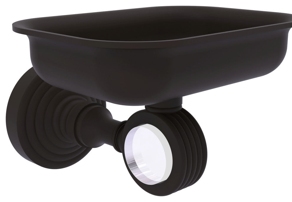 Pacific Grove Wall-Mount Soap Dish Holder with Groovy Accents, Oil Rubbed Bronze