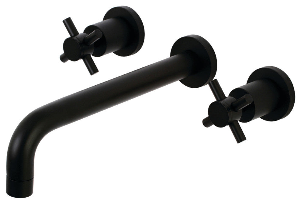 KS8020DX Two-Handle Wall Mount Tub Faucet, Matte Black