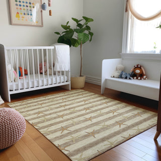 Addison Premium Washable Mayfield AMF191 Beige 5' x 7'6" Rug