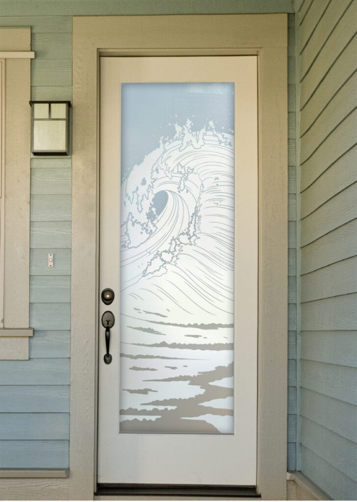 Front Door - Curl - Fiberglass Smooth - 36" x 80" - Knob on Left - Push Open