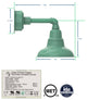 8in. Jade Gooseneck Barn Light with Cosmopolitan Arm