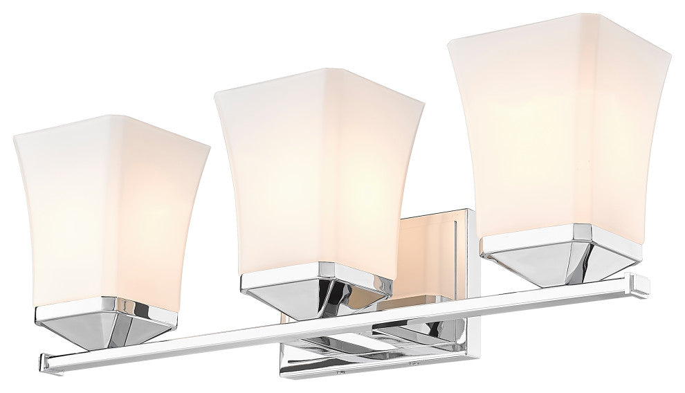 Zlite 1939-3V-CH 3-Light Vanity, Etched Opal