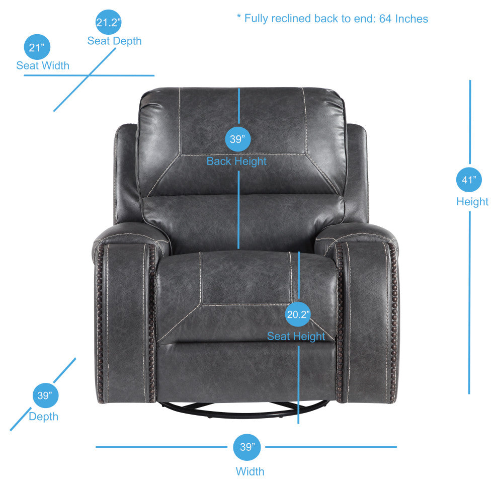 Keily Manual Reclining 3 Piece Motion Set Grey