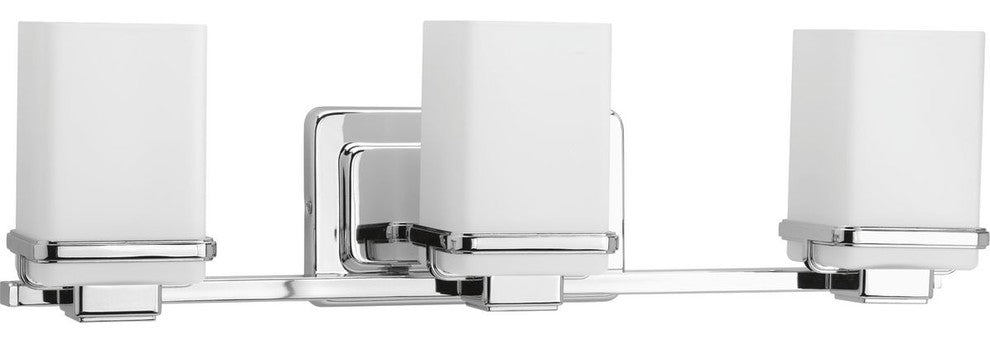 Progress Lighting P2195-09 Metric 3-Light Bath, Brushed Nickel, Polished Chrome