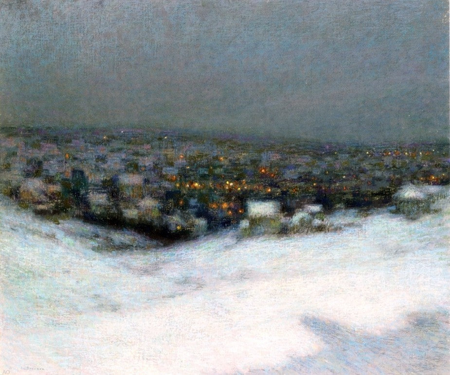 Henri Le Sidaner Snow in the Moonlight Wall Decal