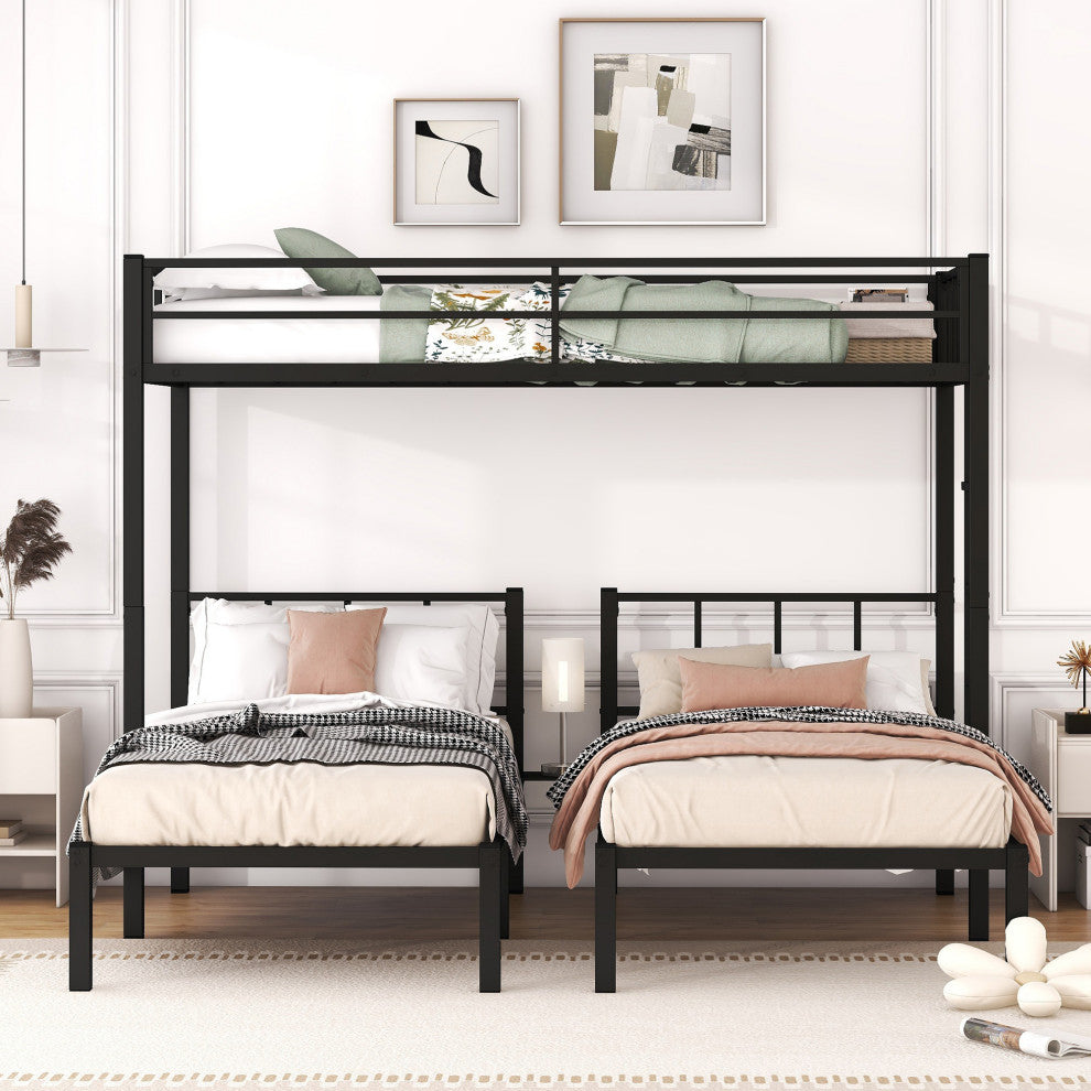 Gewnee Twin over Twin & Twin Bunk Beds for 3