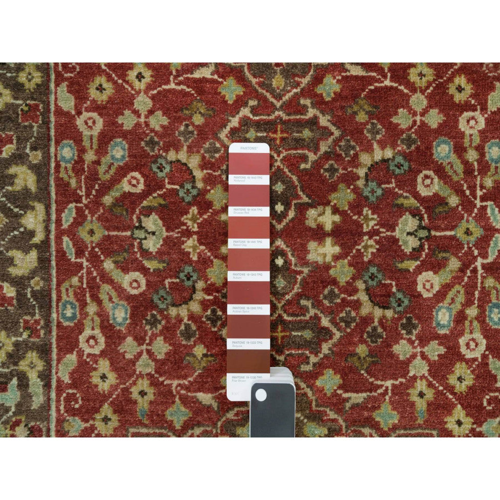 Turkey Red Antiqued Haji Jalili Design Hand Knotted Wool XL Runner Rug 2'8"x16'
