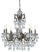 Crystorama 5198EBCLSAQ Eight Light Chandelier Legacy Bronze