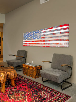 "USA Flag" Fine Art Canvas Print, 45"x15"