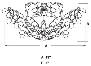 Jardin 19" Semi Flush Ceiling Light French Cream