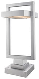 Luttrel Collection 1 Light Outdoor Pier Mounted Fixture in Silver Finish