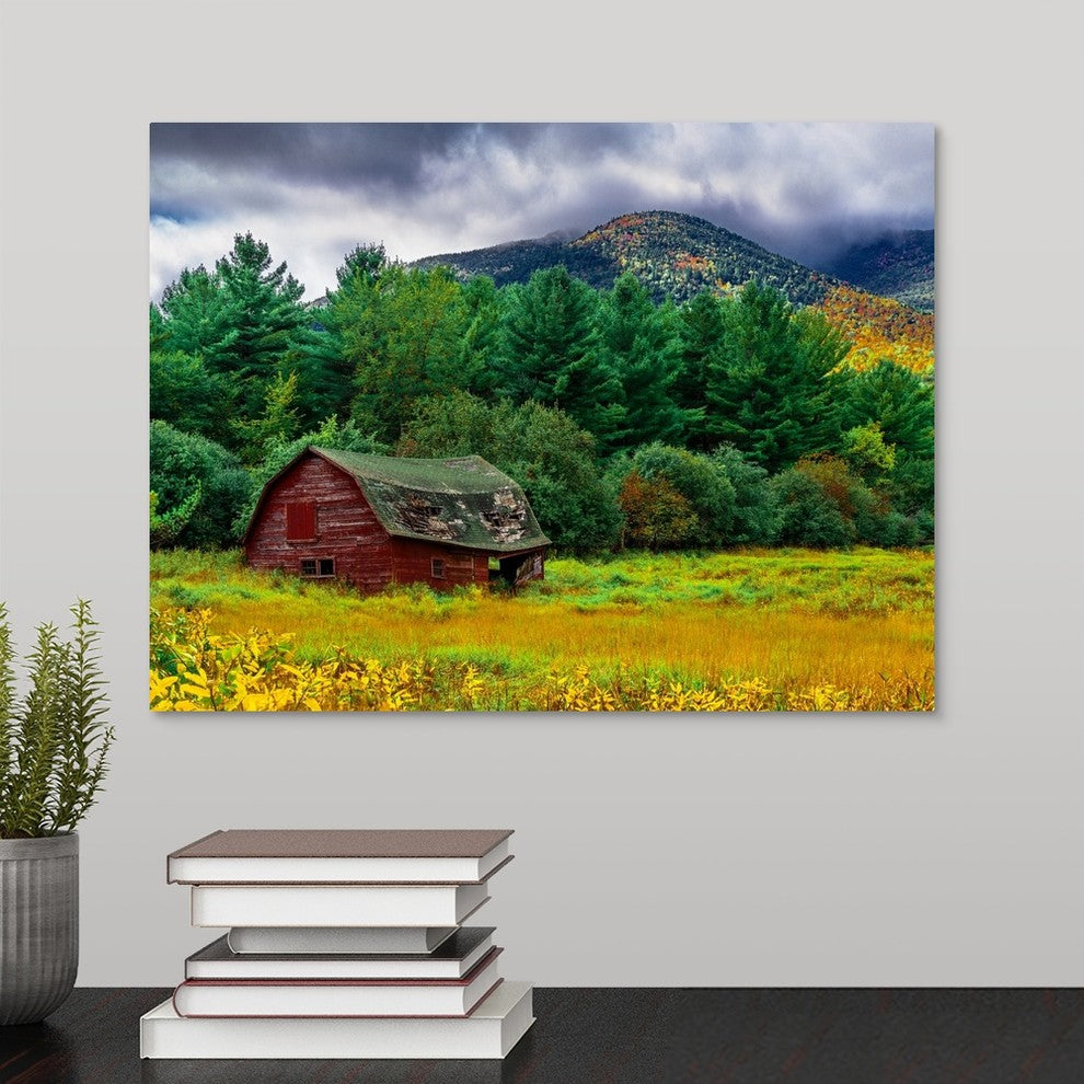 "Red Barn" Wrapped Canvas Art Print, 16"x12"x1.5"