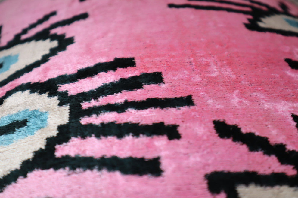 Canvello Pink Evil Eye Pillow for Couch, 16"x24"