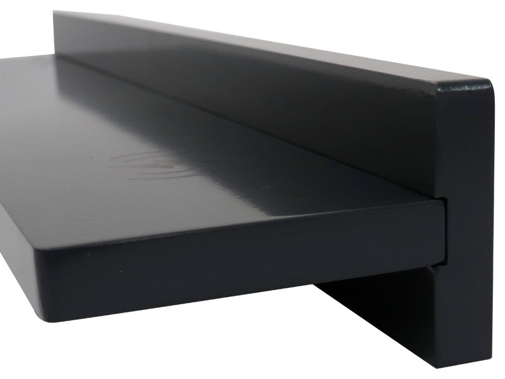 35" Dark Gray Wireless Charging Shelf and Frameless Mirror Set