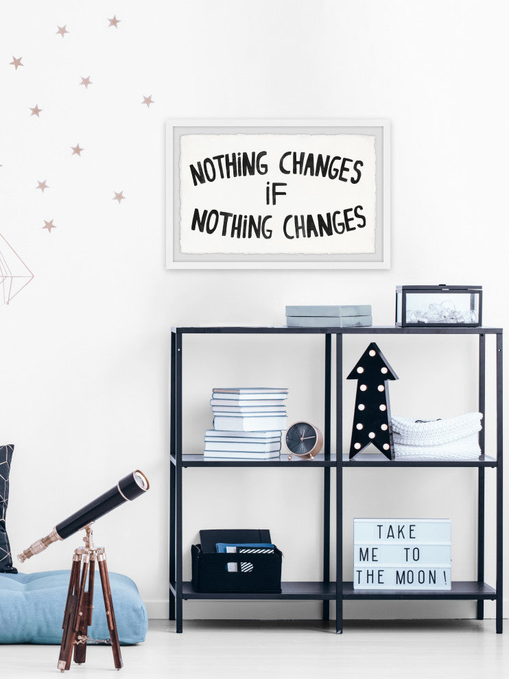 "Nothing Changes" Framed Painting Print, 45x30