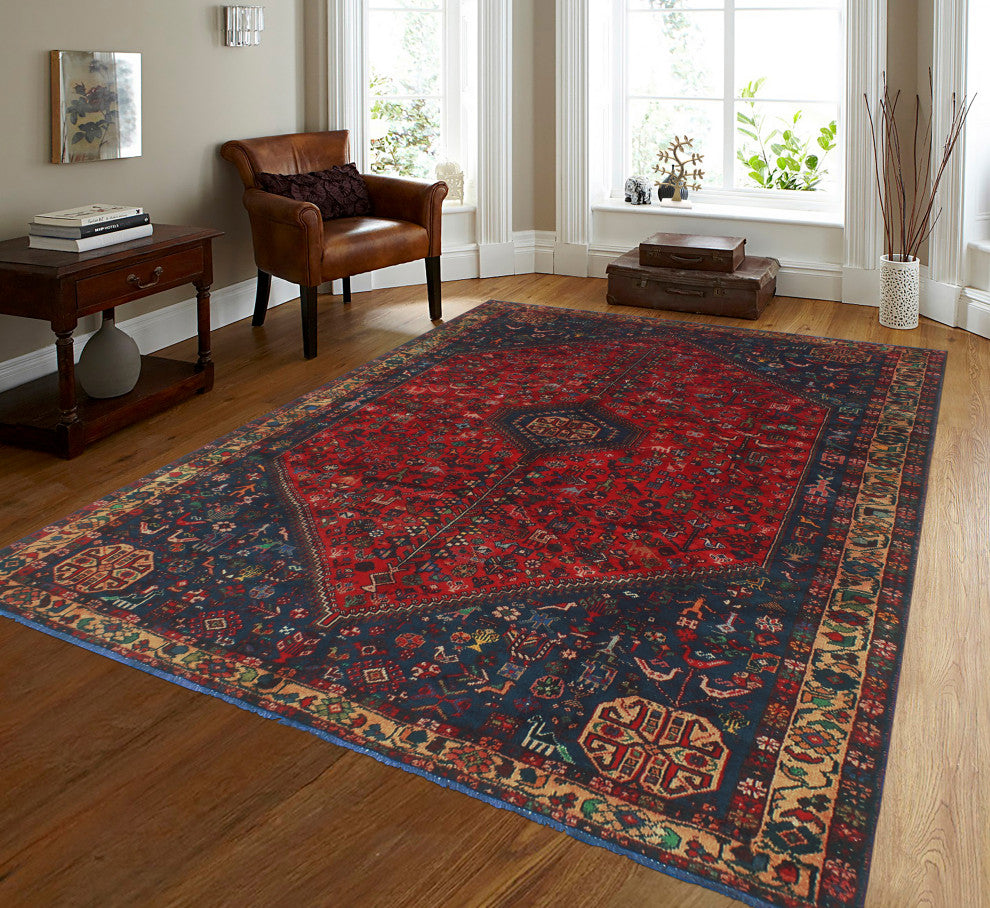 Fine Vintage Distressed Hester Red Rug