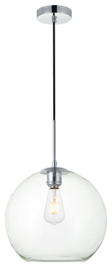 Baxter 1 Light Pendant in Chrome And Clear
