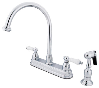 Kingston Brass Centerset Kitchen Faucet, Polished Chrome