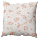 Wishing Flowers Pillow, Orange, 20"x20"