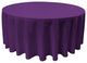 LA Linen Round Polyester Poplin, Purple, 108" Round