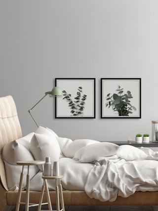 Eucalyptus Leaves Diptych, 24"x12"