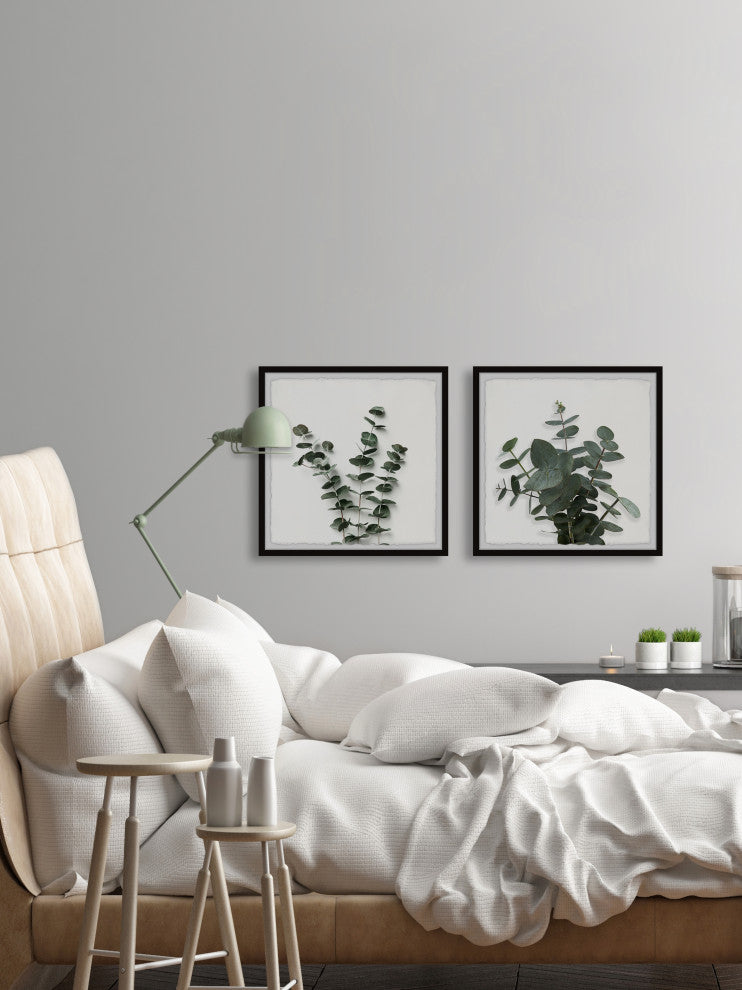 Eucalyptus Leaves Diptych, 24"x12"