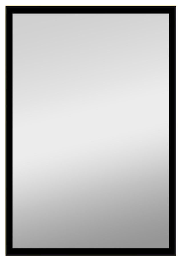 Woodbridge Lighting Reflections Back-Light LED Rectangular Mirror in Black