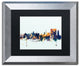 Michael Tompsett 'Calcutta India Skyline Blue' Matted Framed Art, 11x14