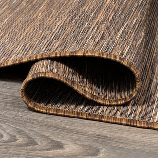 Ethan Modern Flatweave Solid, Brown, 6' Square