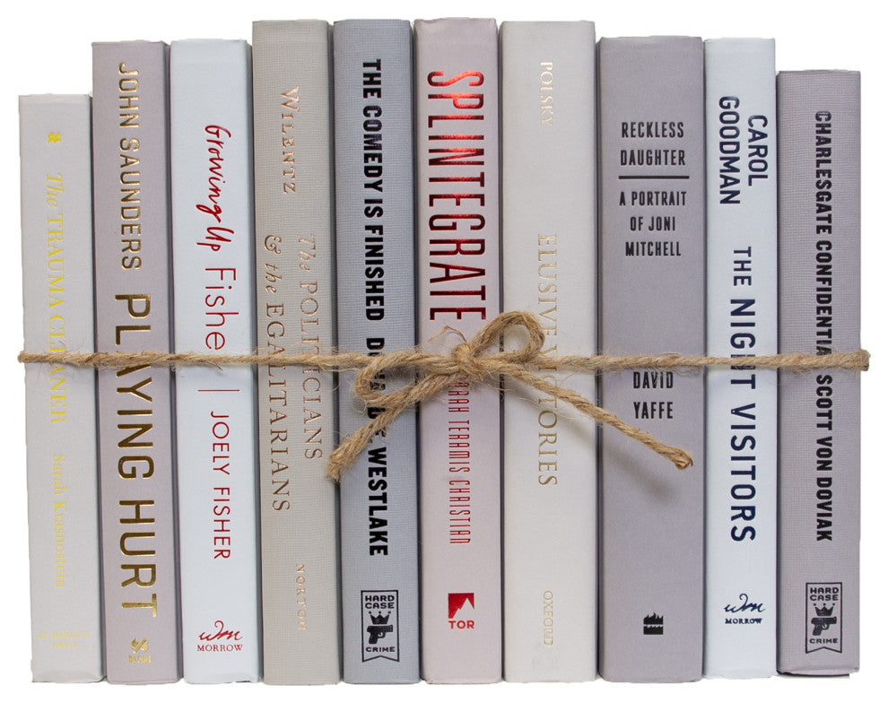 Decorative Books - Marble Book Bundle - 1 foot of Grey Books