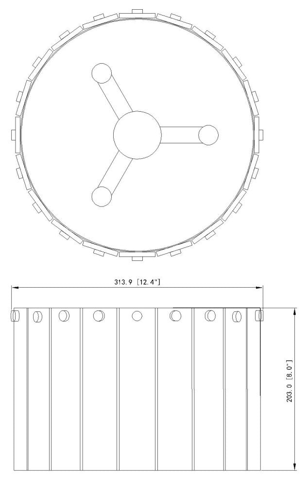 Zlite 1943F12-MB 3-Light Flush Mount, Clear